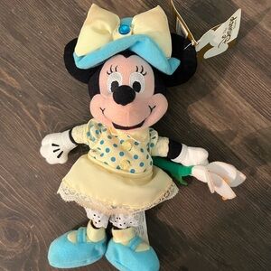 Vintage Disney Store Bean Bag Plush Minnie‎ Mouse Birthstone March 9" New W Tags